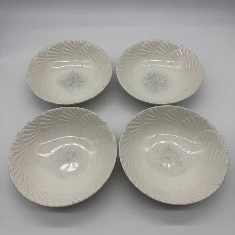 Mikasa Ocean Jewel White EH900 Soup Cereal Bowls Set of 4 7 3/4" Japan